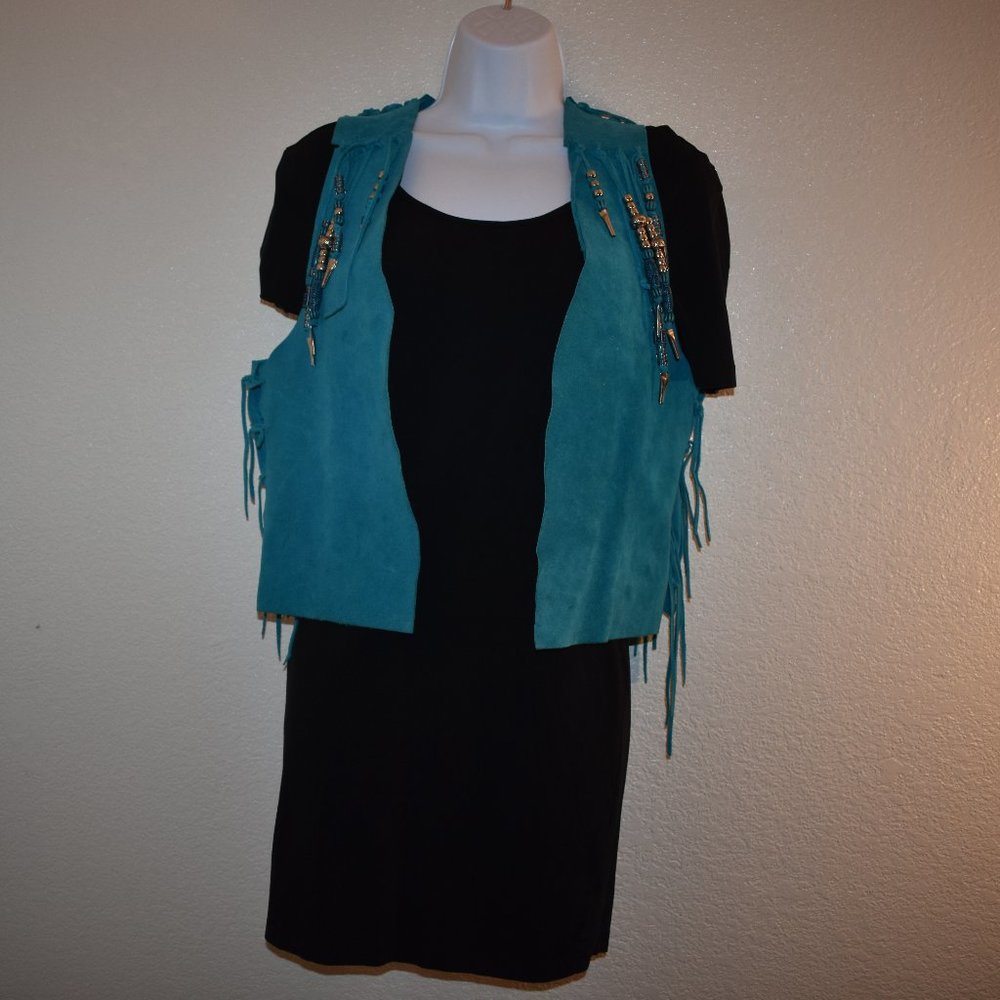 Vintage Leather Cowgirl vest - Picture 1 of 13
